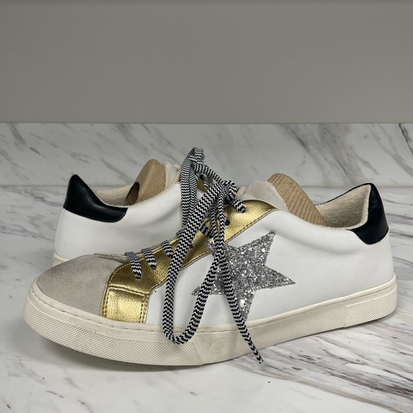Steve Madden Rubie Metallic Leather Sneaker - Picture 1 of 10